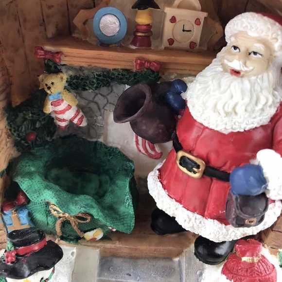 HERITAGE MINT HOLIDAY COLLECTION MUSICAL WATER FOUNTAIN SANTA WORKSHOP Vintage - Picture 2 of 12